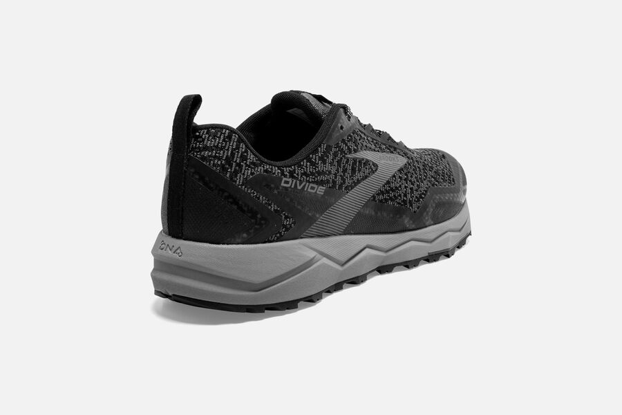 Brooks Divide Trail Loopschoenen Heren - Zwart/Grijs - 096823DXQ